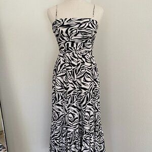 La Ligne Sofia Zebra Stripe Linen Blend Sundress - S